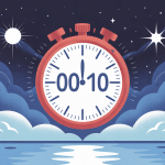 00h10 signification heure miroir illustration montre ciel nocturne