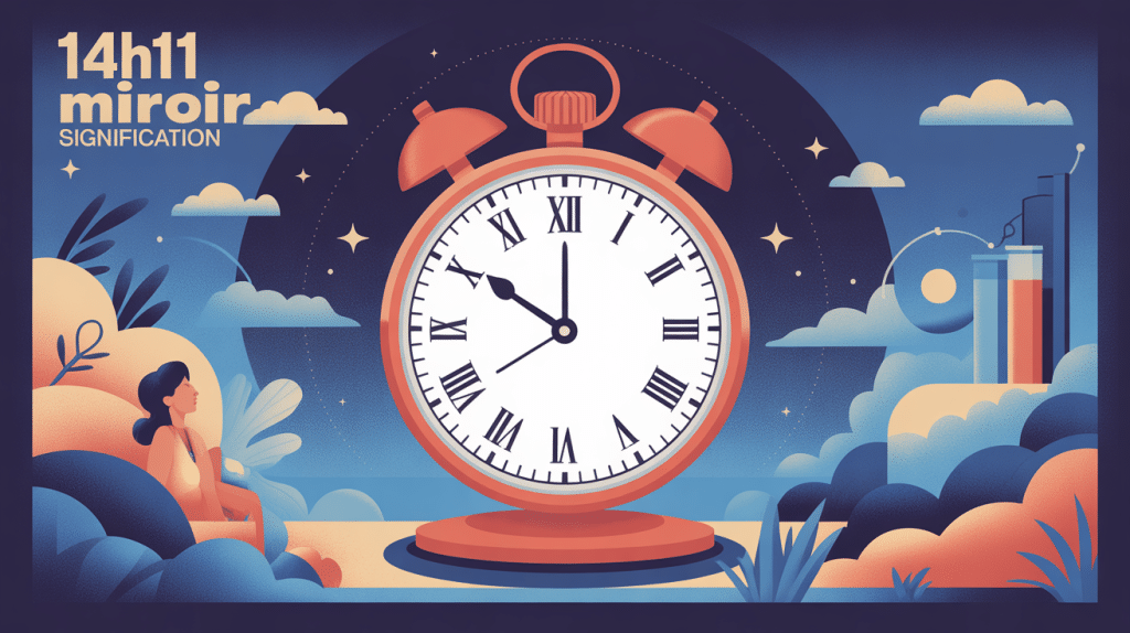 14h11 signification illustration centrale heure miroir moderne
