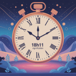 18h11 signification illustration horloge symbolique