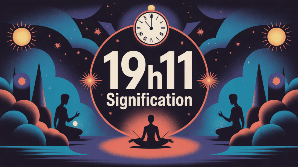 19h11 signification illustration heure miroir énergie mystique