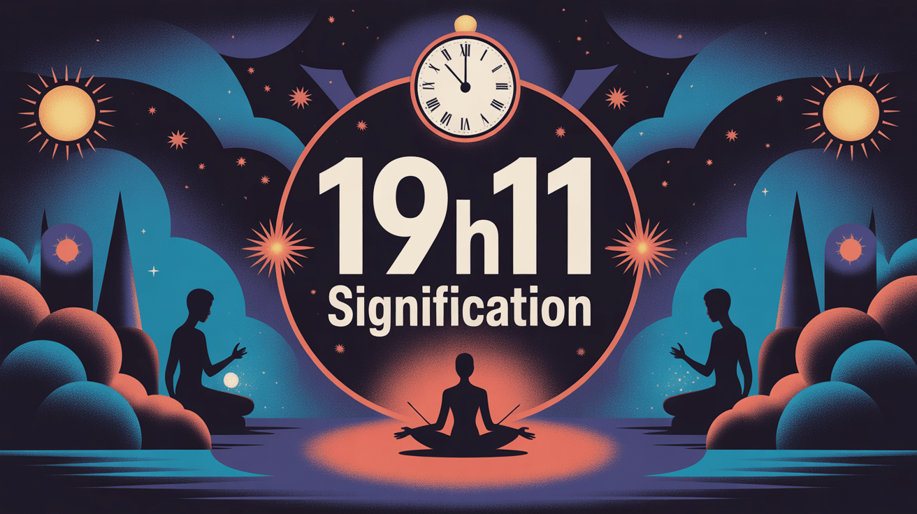 19h11 signification illustration heure miroir énergie mystique