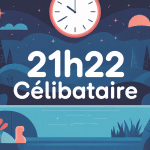 Illustration centrale 21h22 célibataire montre nuit ambiance espoir