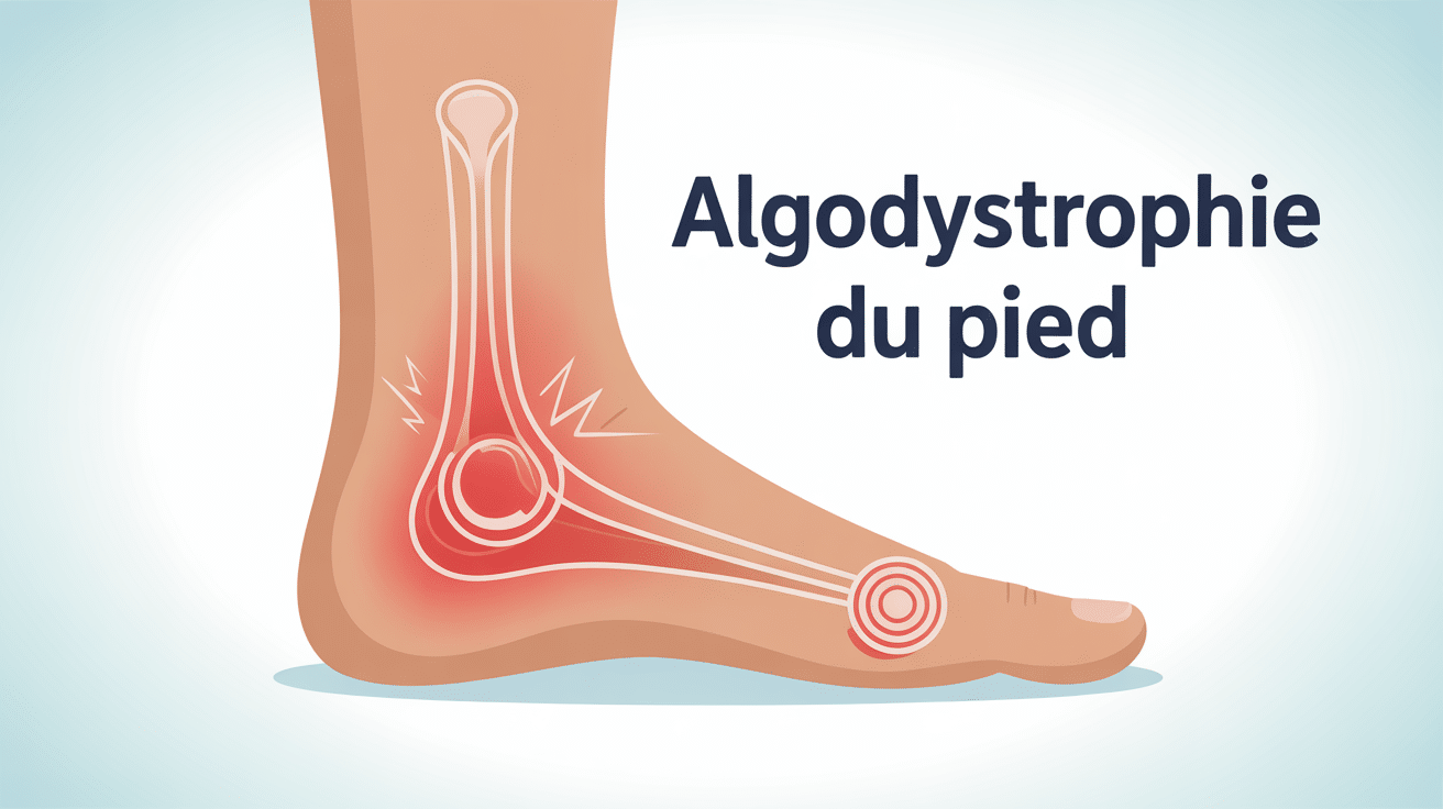 illustration algodystrophie pied : peut-on marcher