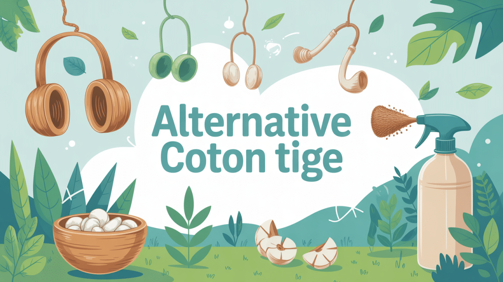 alternative coton tige, illustration hygiène et écologie