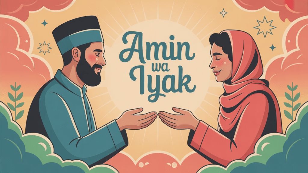 amin wa iyak deux personnes échange bénédiction ambiance bienveillance