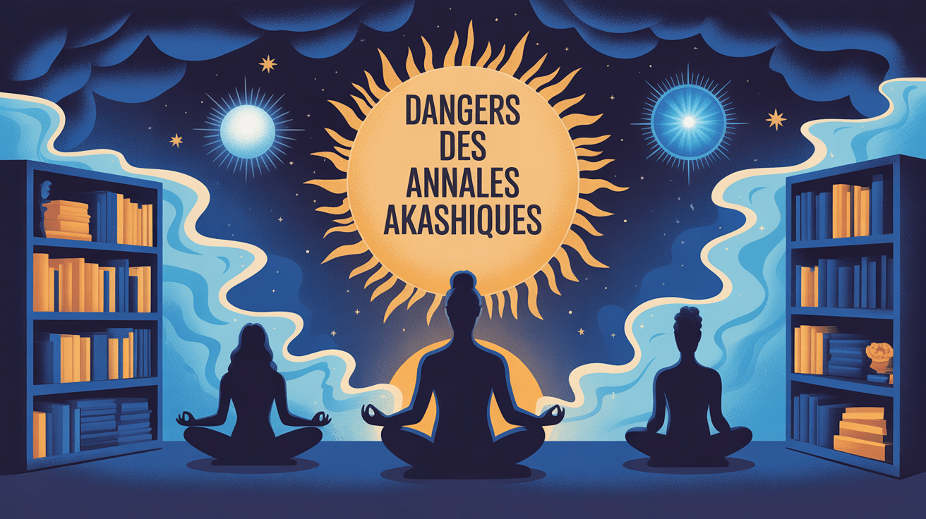 Annales akashiques danger illustration bibliothèque énergie