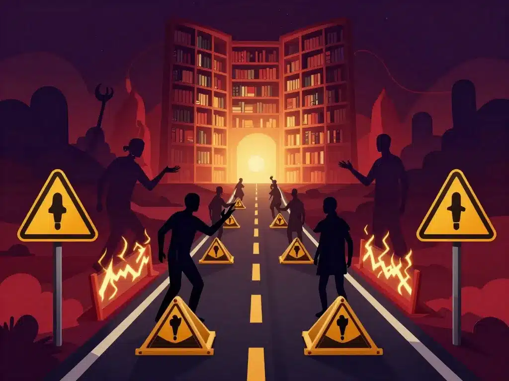 Annales akashiques danger signaux alerte illustration