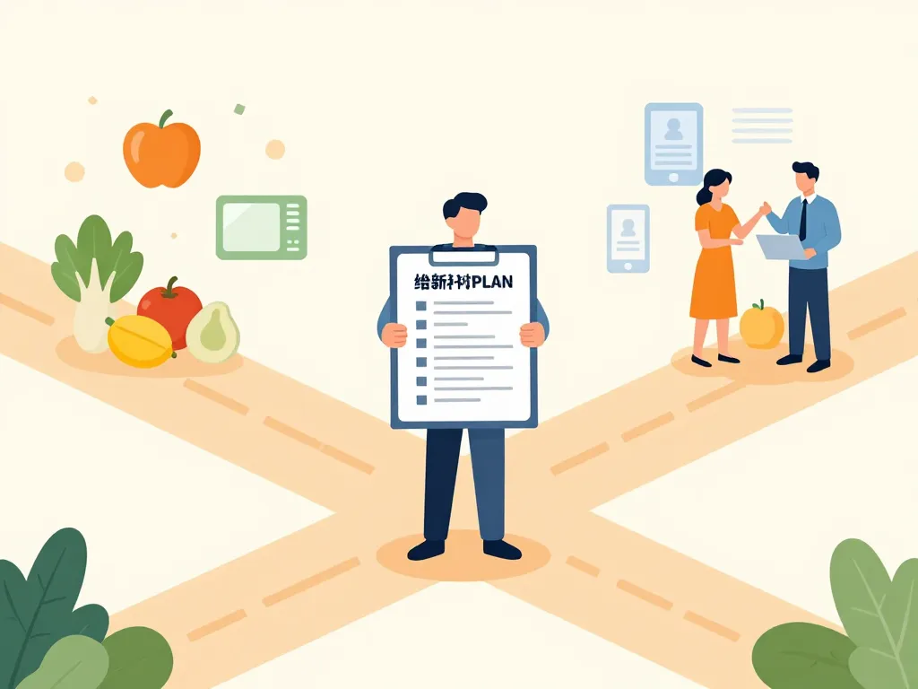 Personnage découvrant blune conseils minceur et options de mode de vie