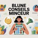 Illustration du programme blune conseils minceur avec utilisateur heureux