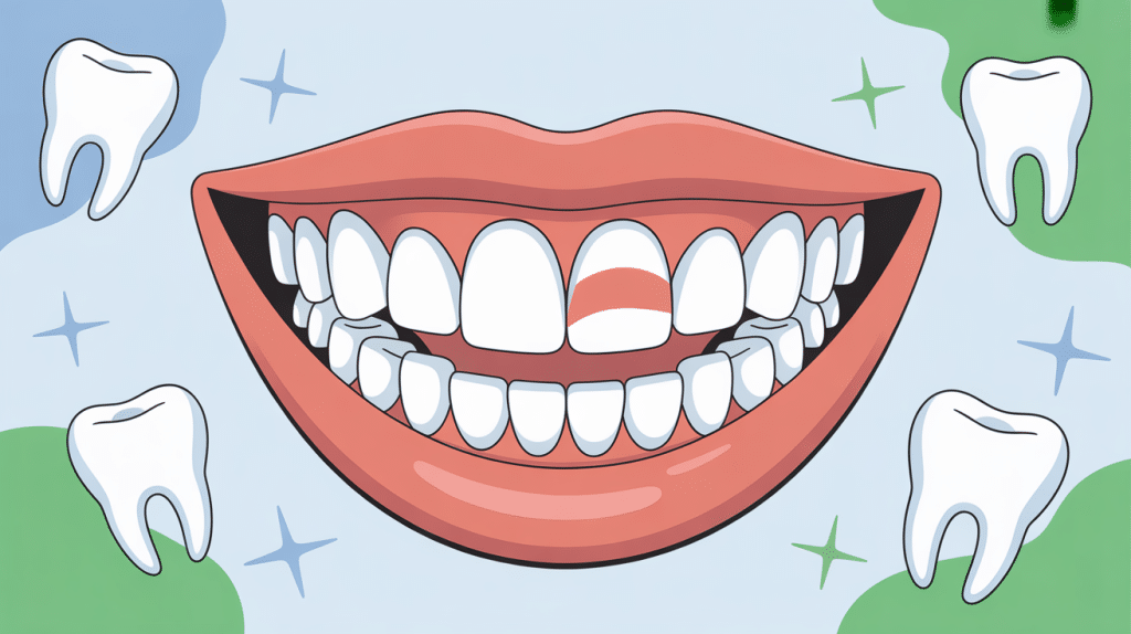 bridge dentaire collé durée de vie illustration vectorielle bouche