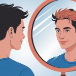 calvitie 20 ans photo jeune homme devant miroir