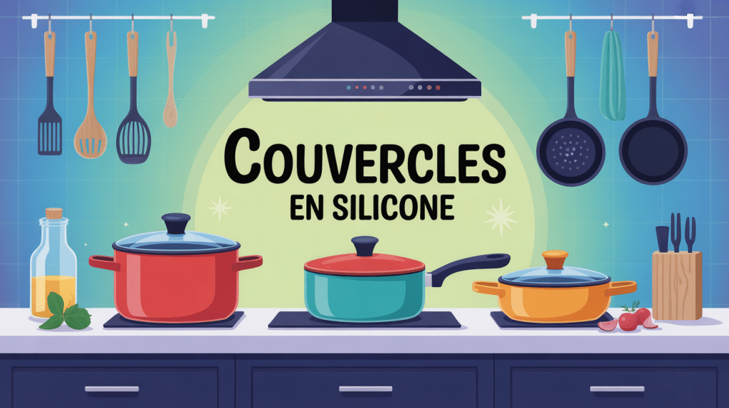 Illustration couvercle silicone danger sécurité cuisine