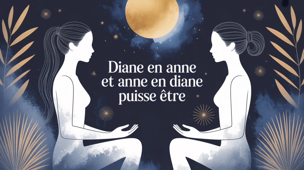 illustration poétique et ésotérique diane en anne et anne en diane puisse être