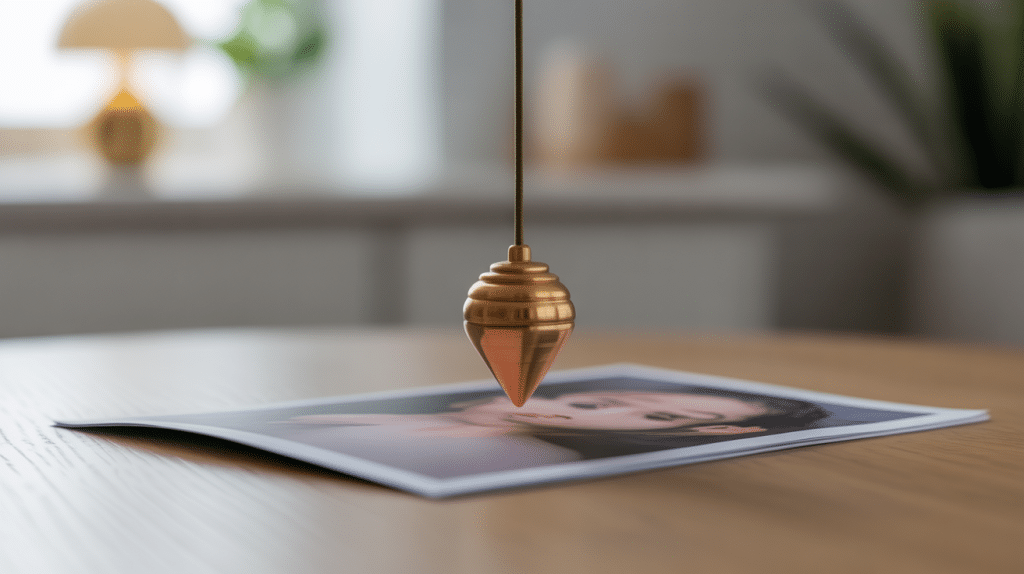 illustration faire le pendule sur une photo