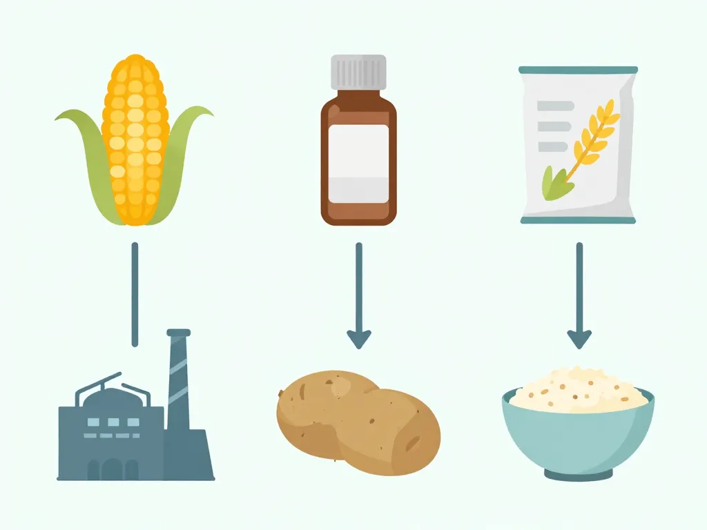 diagramme sources glucose halal aliments médicaments