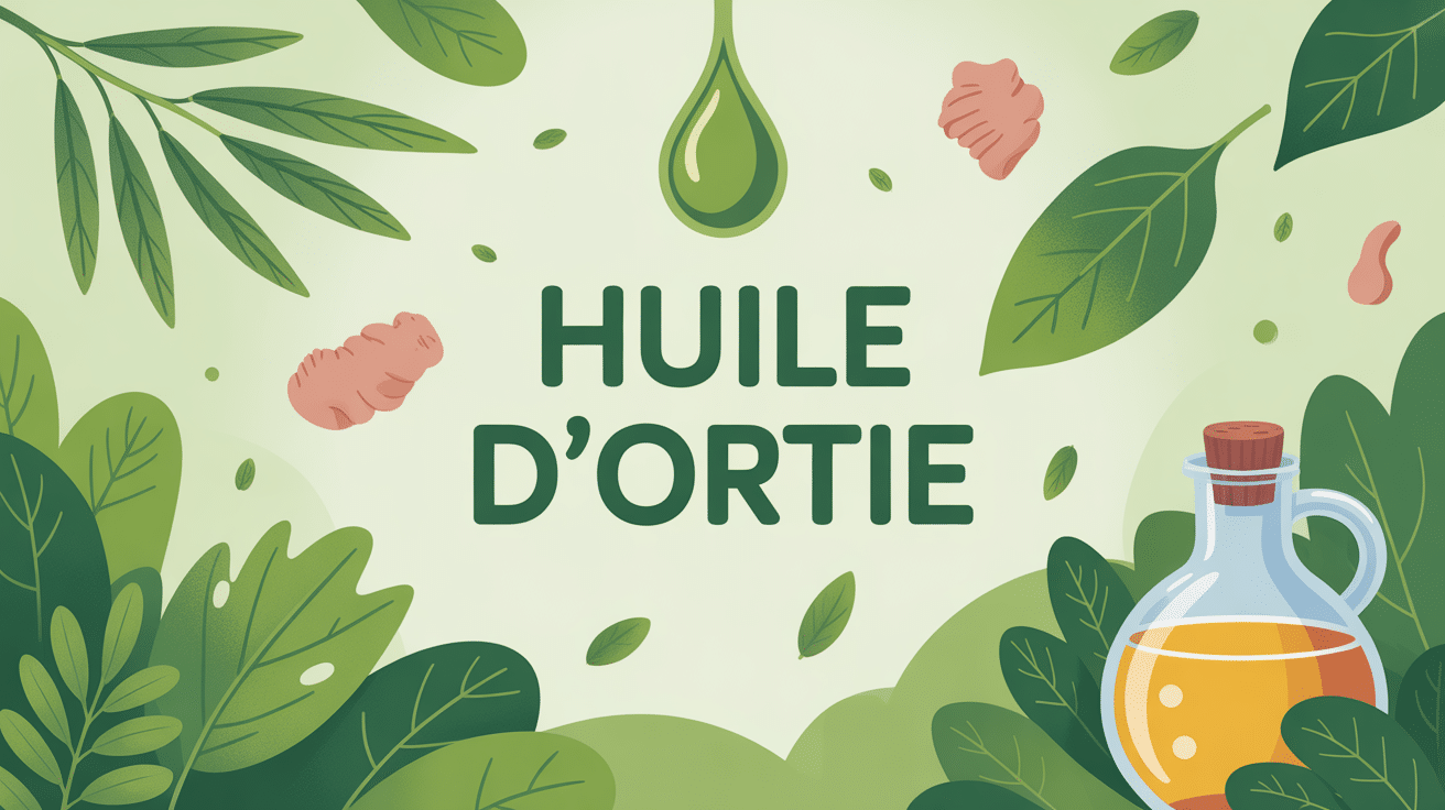 huile d ortie illustration bienfaits usages cheveux peau articulations