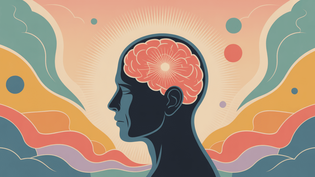 mal de tête côté gauche signification spirituelle illustration énergétique profil aura