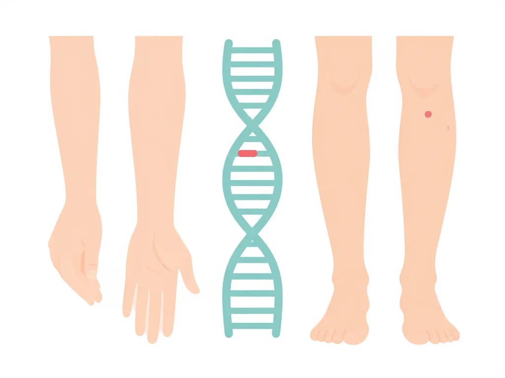 maladie génétique acheiropodie sante2fer, diagramme génétique absence mains pieds