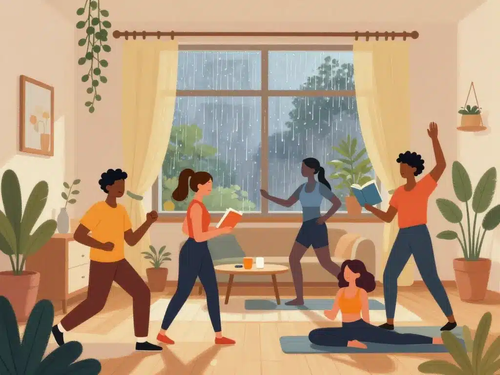 routines positives météo humeur du jour, intérieur lumineux jour pluvieux