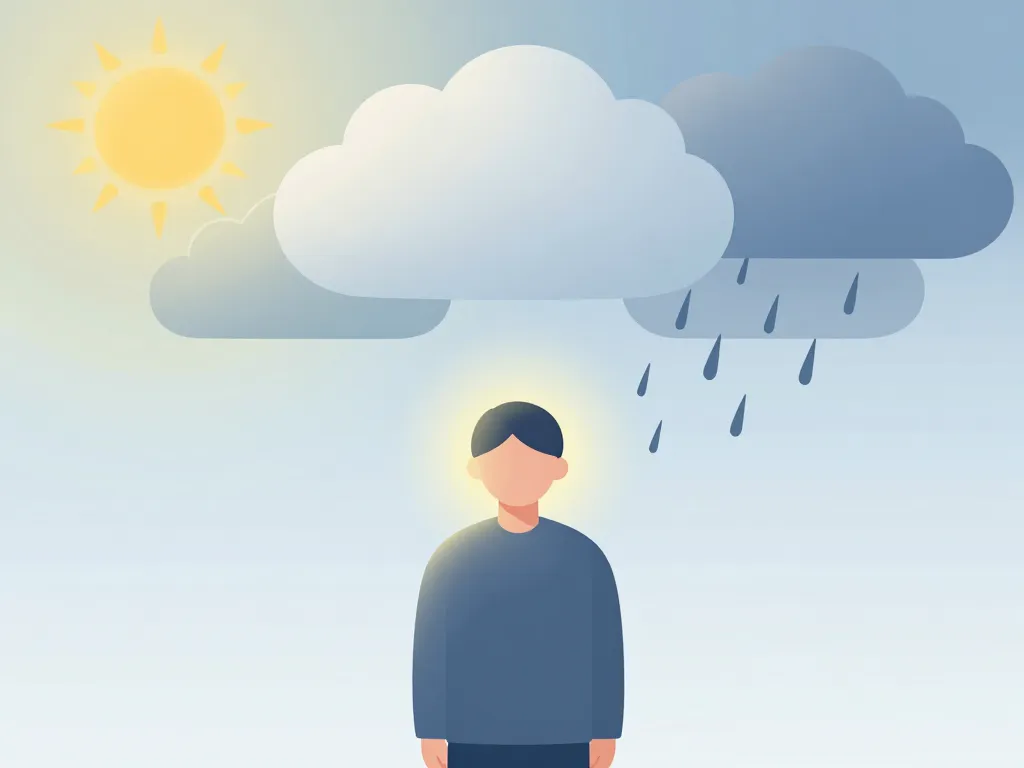 métaphore visuelle météo humeur du jour, influence du temps sur moral