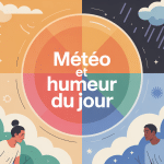 illustration météo humeur du jour, émotions contrastées sous ciel partagé