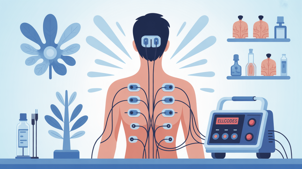 ou placer les electrodes tens sur silhouette stylisee