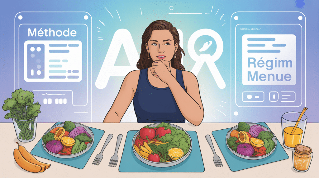 Illustration perte de poids équilibrée méthode api régime menu