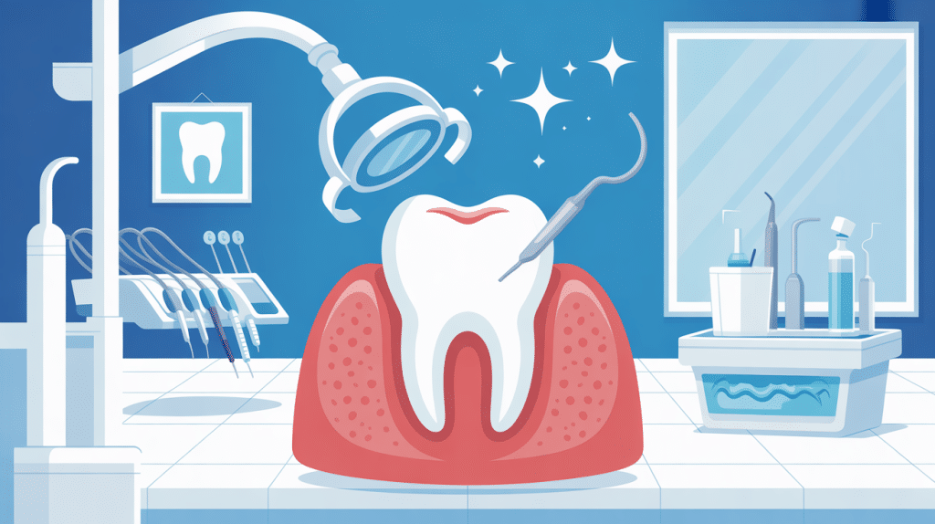 peut-on arracher une dent infectée scène extraction vectorielle