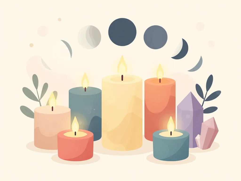 bougies colorées pour rituel bougie et choix symbolique