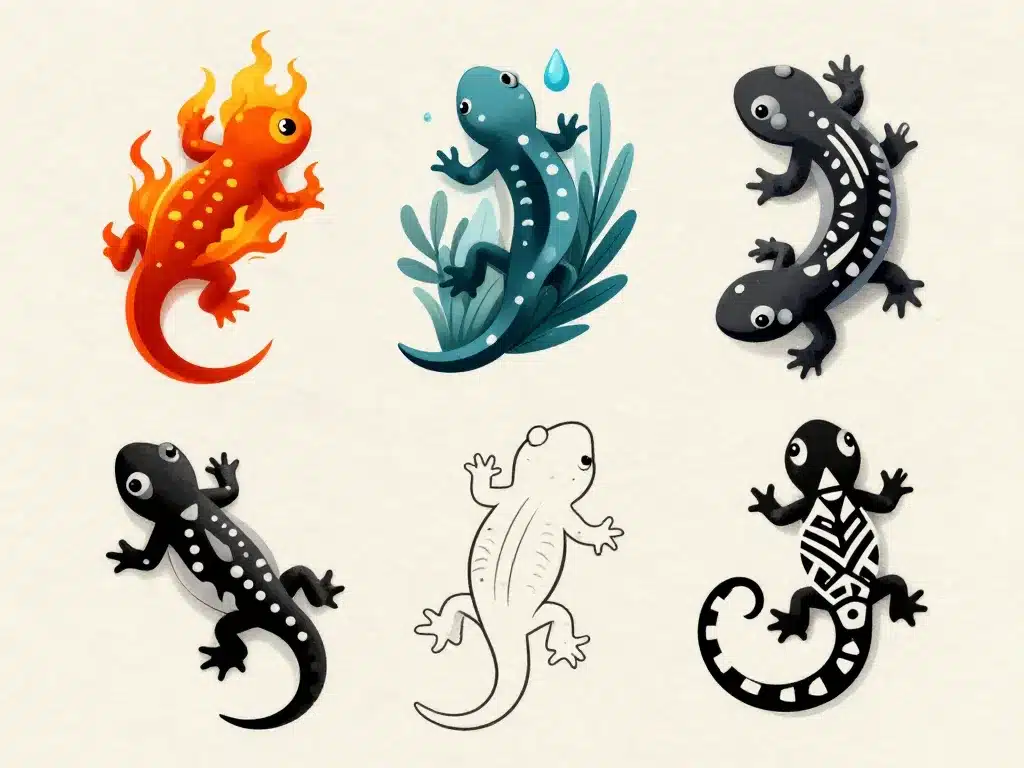 signification tatouage salamandre différents styles tatouage