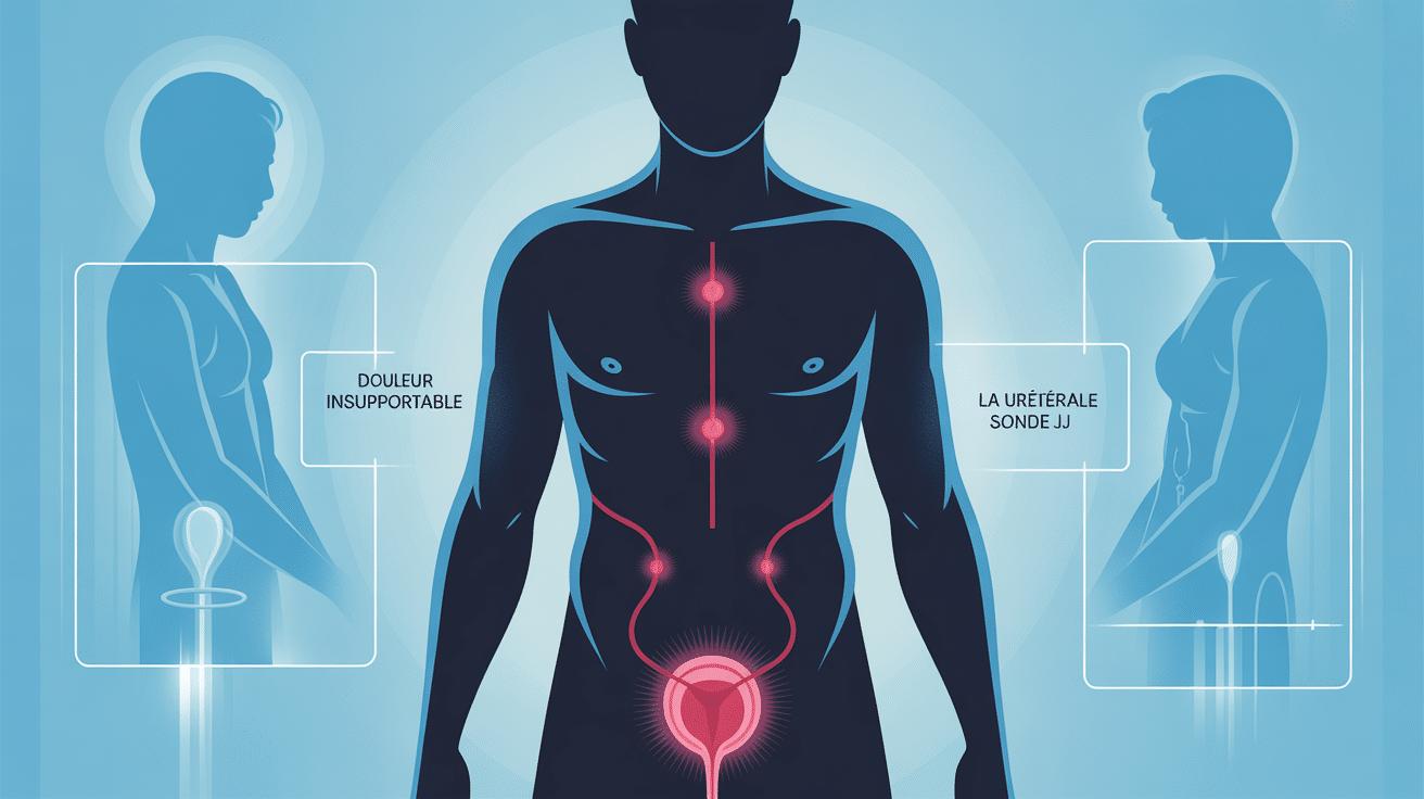 illustration douleur insupportable sonde jj stent urétéral