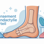 Syndactylie orteil pansement pied bandé compresses