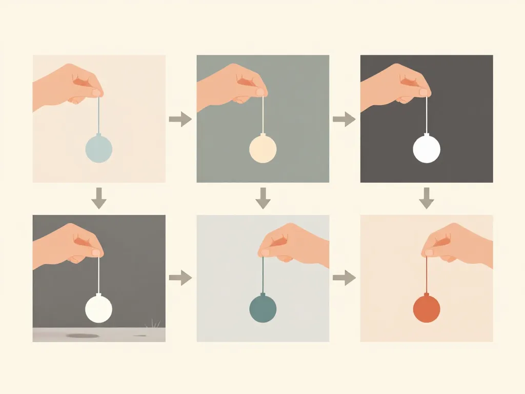 étapes faire le pendule sur une photo