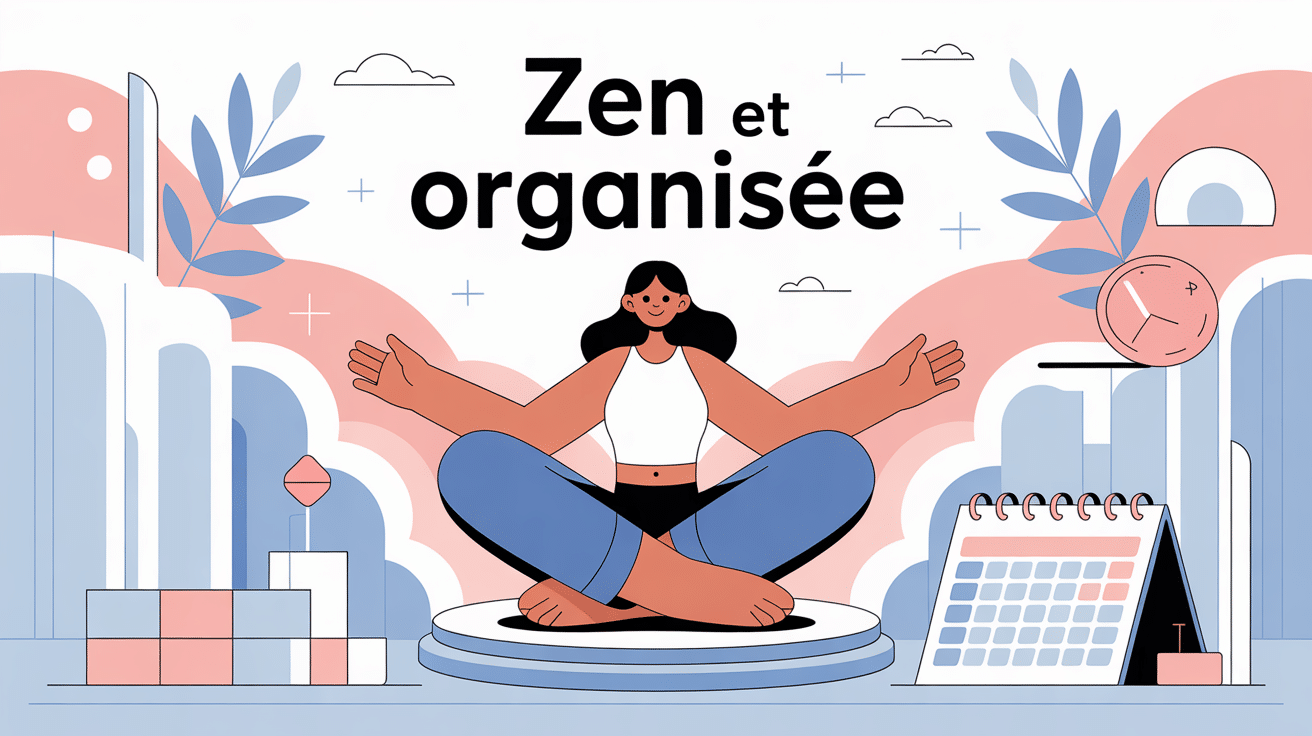 image zen et organisée femme sereine organisation
