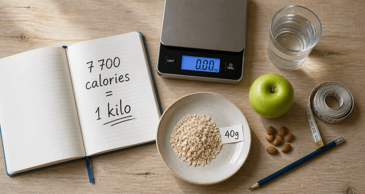 1 kilo combien de calories balance et aliments