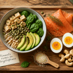 aliments riches en tryptophane sur table