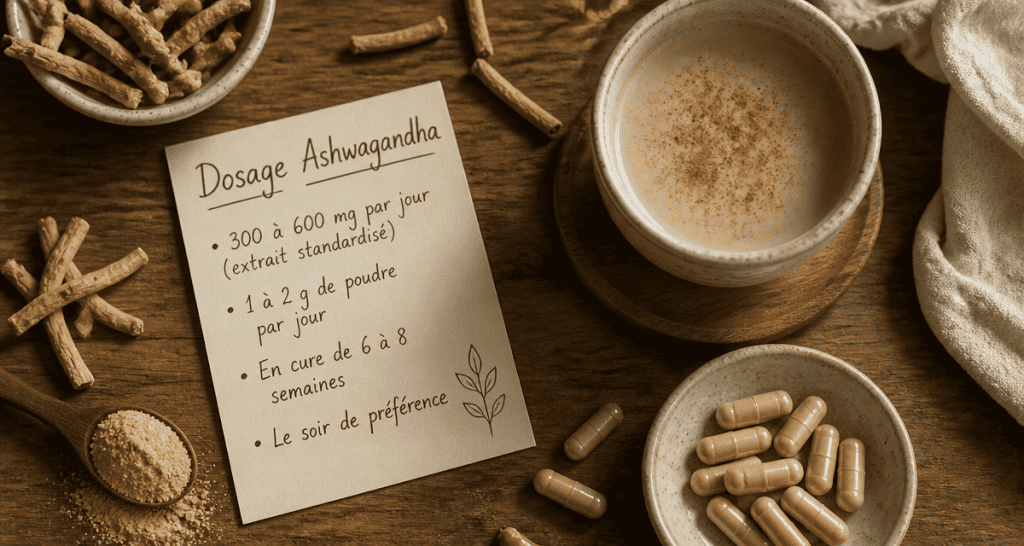 ashwagandha dosage par jour gélules poudre fiche