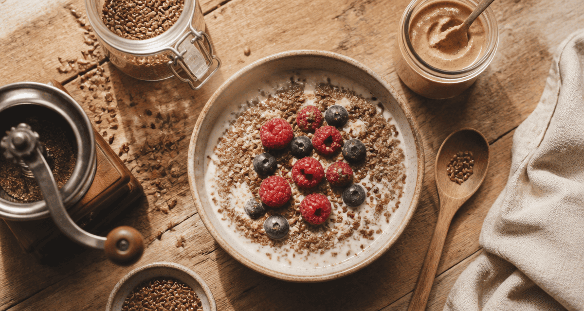 Bienfaits des graines de lin en pudding avec fruits