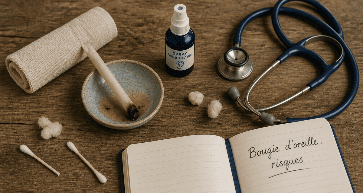 Bougie d'oreille avis ORL objets et risques sur table