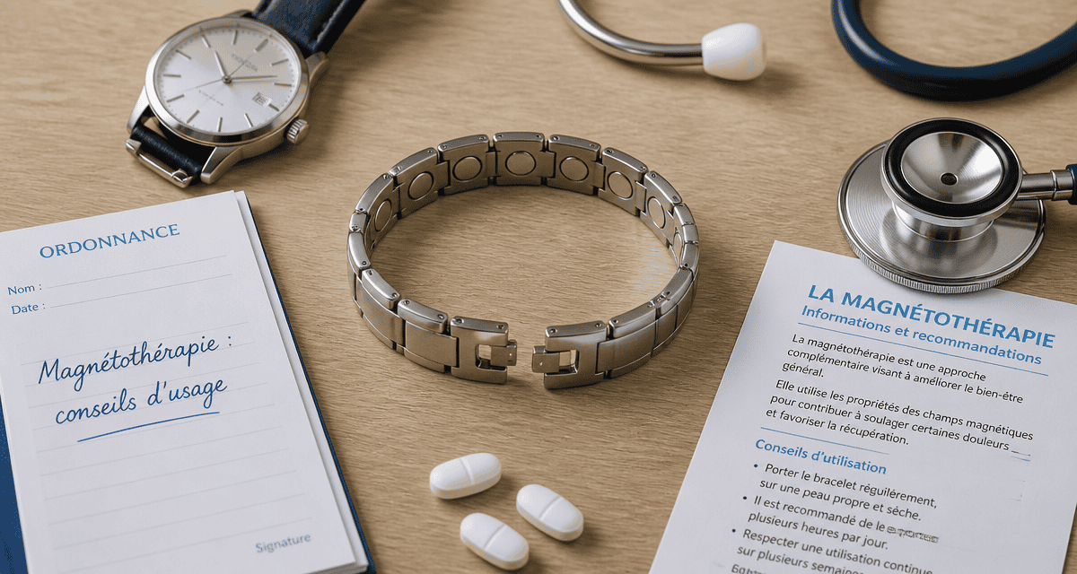 bracelet magnétique avis médical sur table avec ordonnance