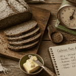 calorie du pain de seigle sur table rustique