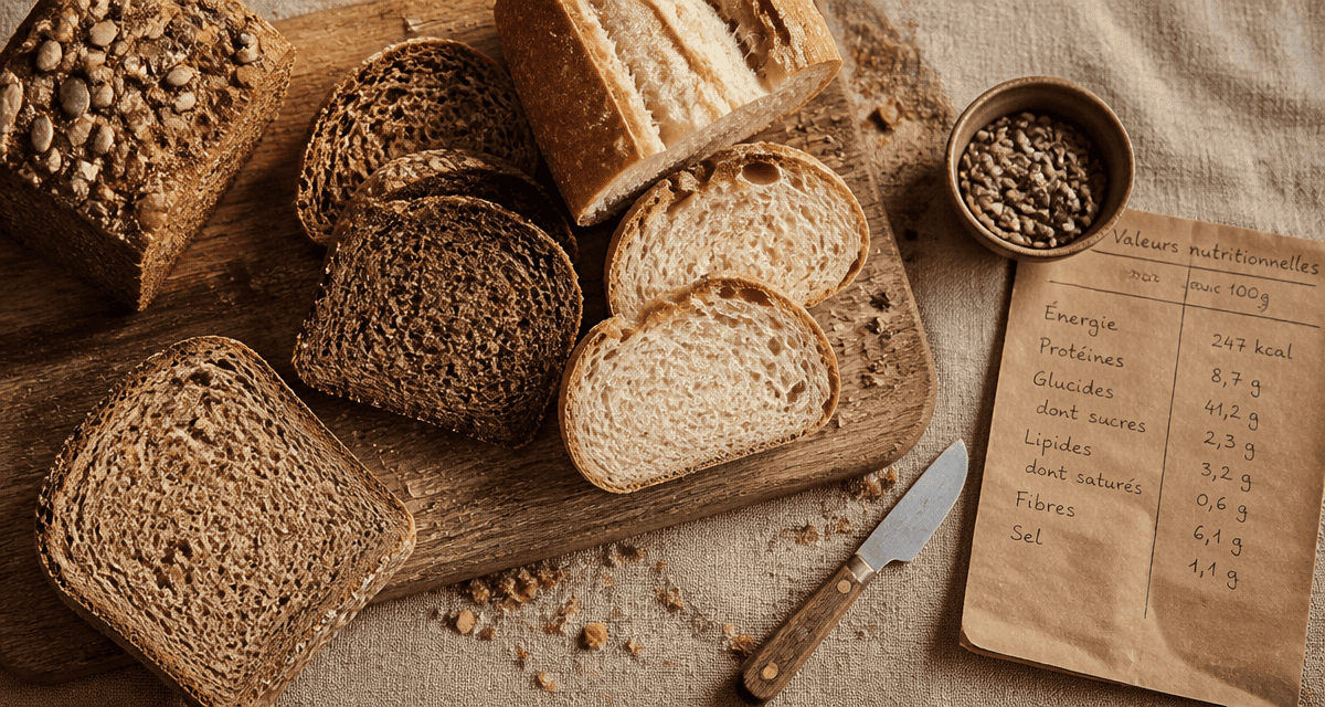 calories dans le pain complet pain blanc et intégral