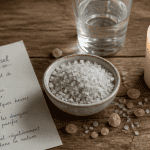 enlever le mauvais œil avec du sel, bol de sel, bougie, purification