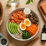 fruit en vitamine d poisson flacon sur table