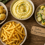 Plats variés montrant indice glycemique de pomme de terre