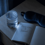 insomnie pleine lune verre d'eau sur table de chevet