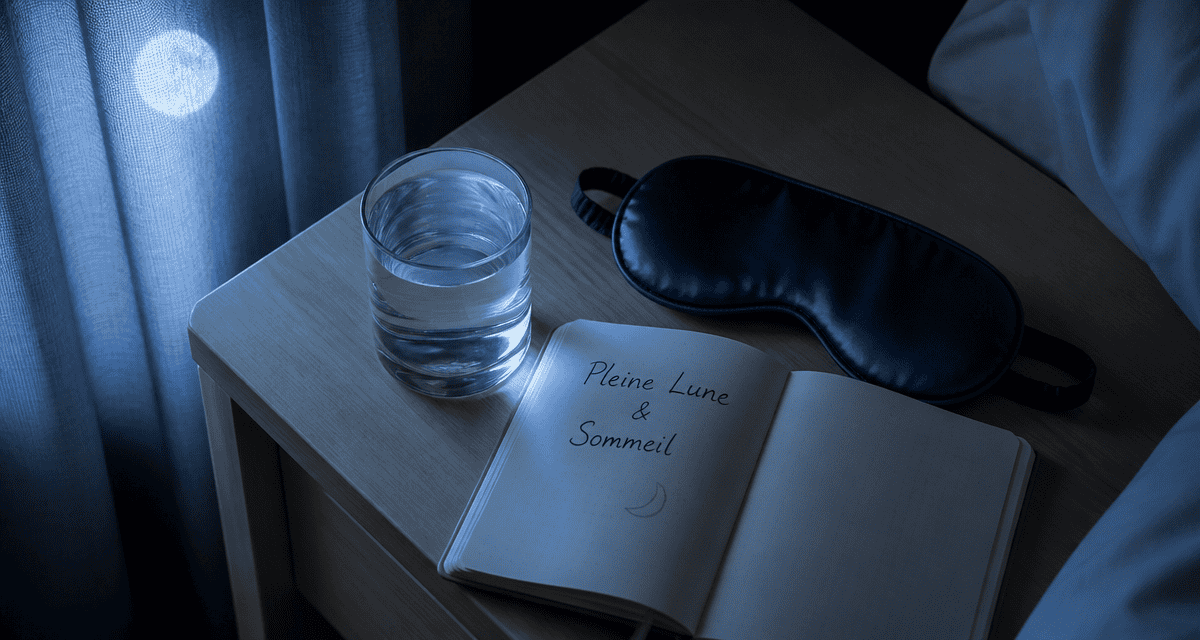 insomnie pleine lune verre d'eau sur table de chevet