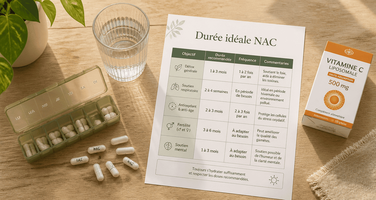 nac cure de combien de temps pilules duree tableau