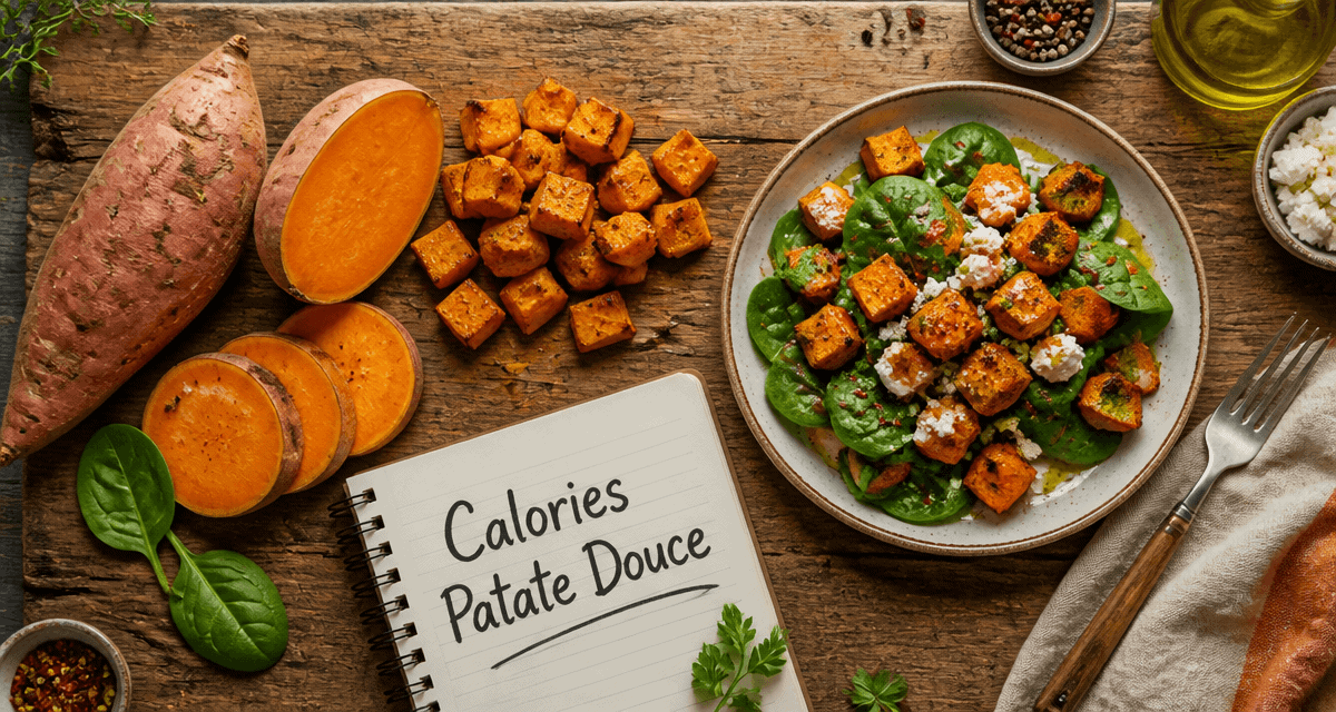 patate douce calories plat sain salade