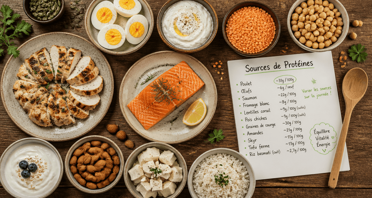 proteines dans les aliments table aliments